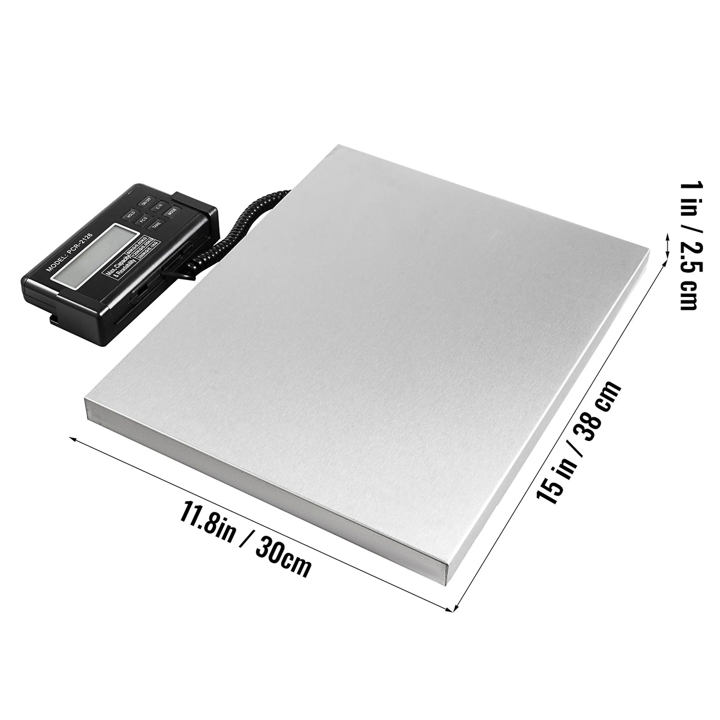 SucceBuy 440/880/1100Lbs Digital Livestock Scale Large Pet Vet Scale Stainless Steel Platform Elect Ronic Postal Shipping Scale