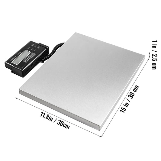 SucceBuy 440/880/1100Lbs Digital Livestock Scale Large Pet Vet Scale Stainless Steel Platform Elect Ronic Postal Shipping Scale